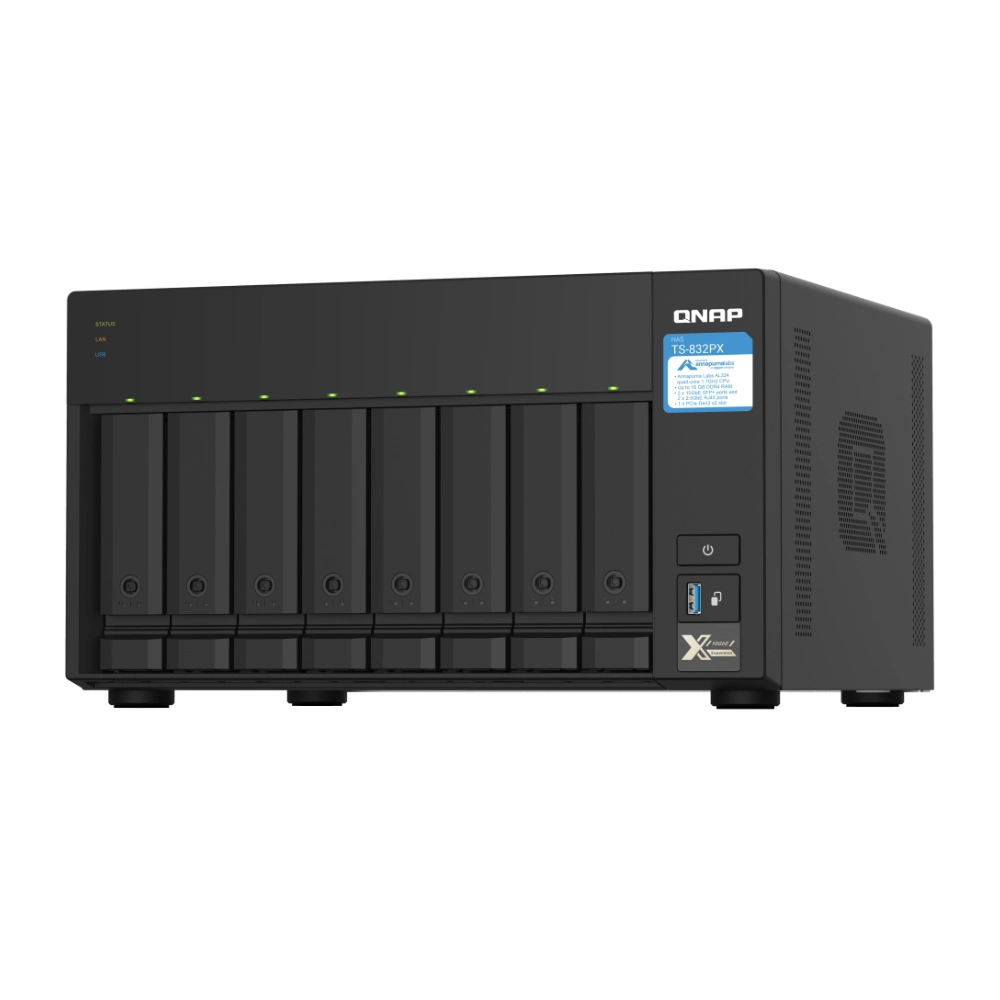 QNAP NAS Box 8 Bay TS-832PX view 2